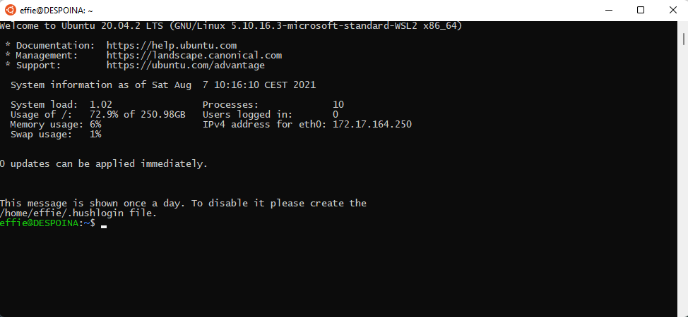 ubuntu welcome page